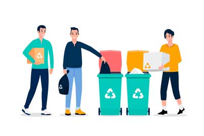 Gestion des déchets au cimetière